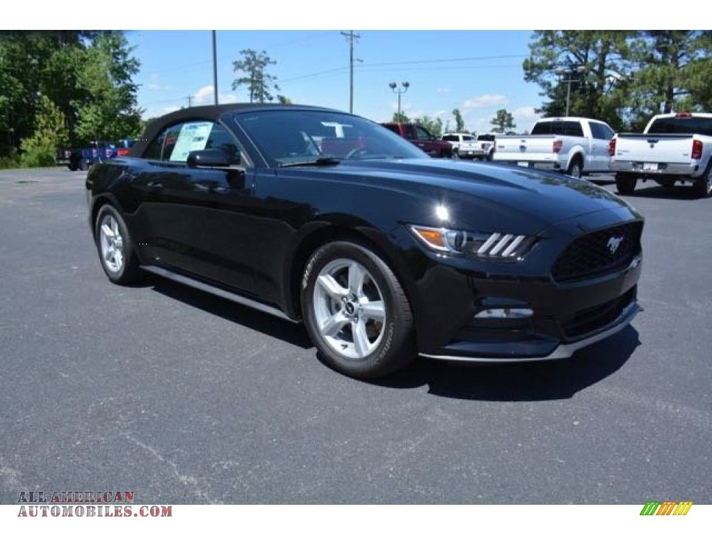 2015 Mustang V6 Convertible - Black / Ebony photo #3