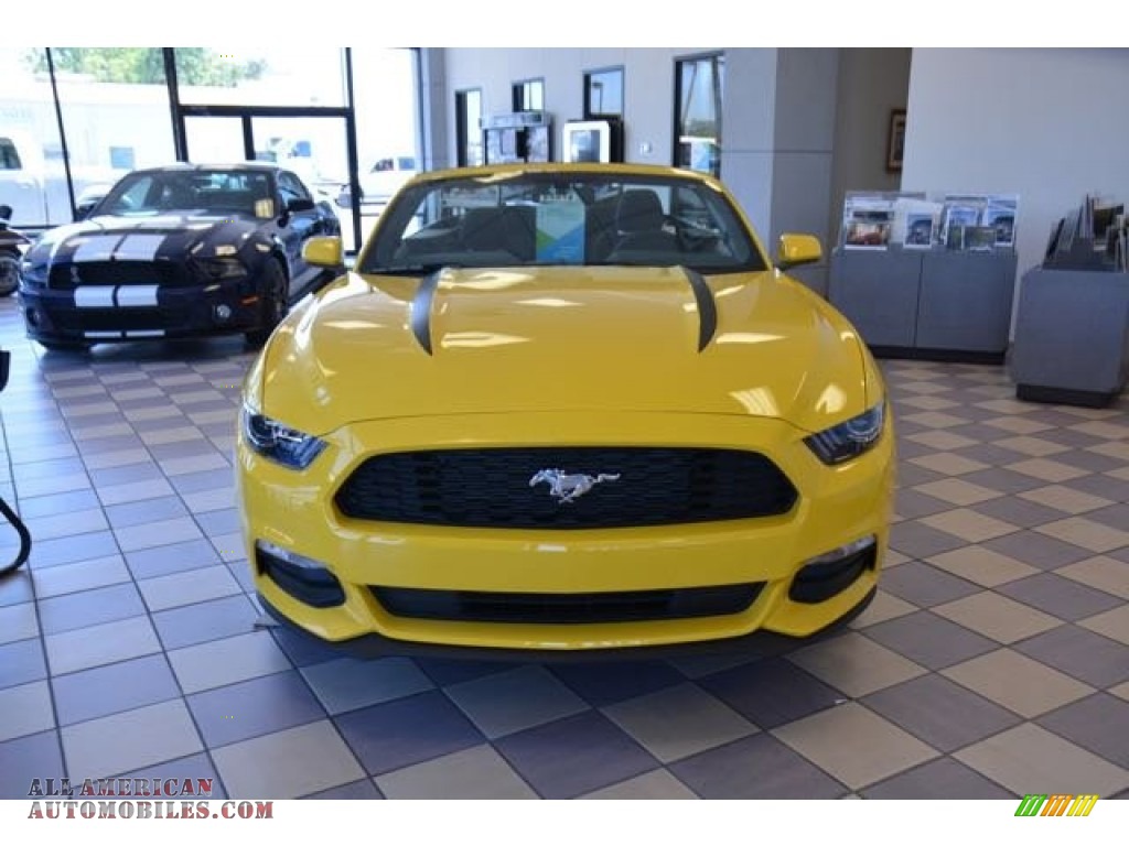 2015 Mustang V6 Convertible - Triple Yellow Tricoat / Ebony photo #2