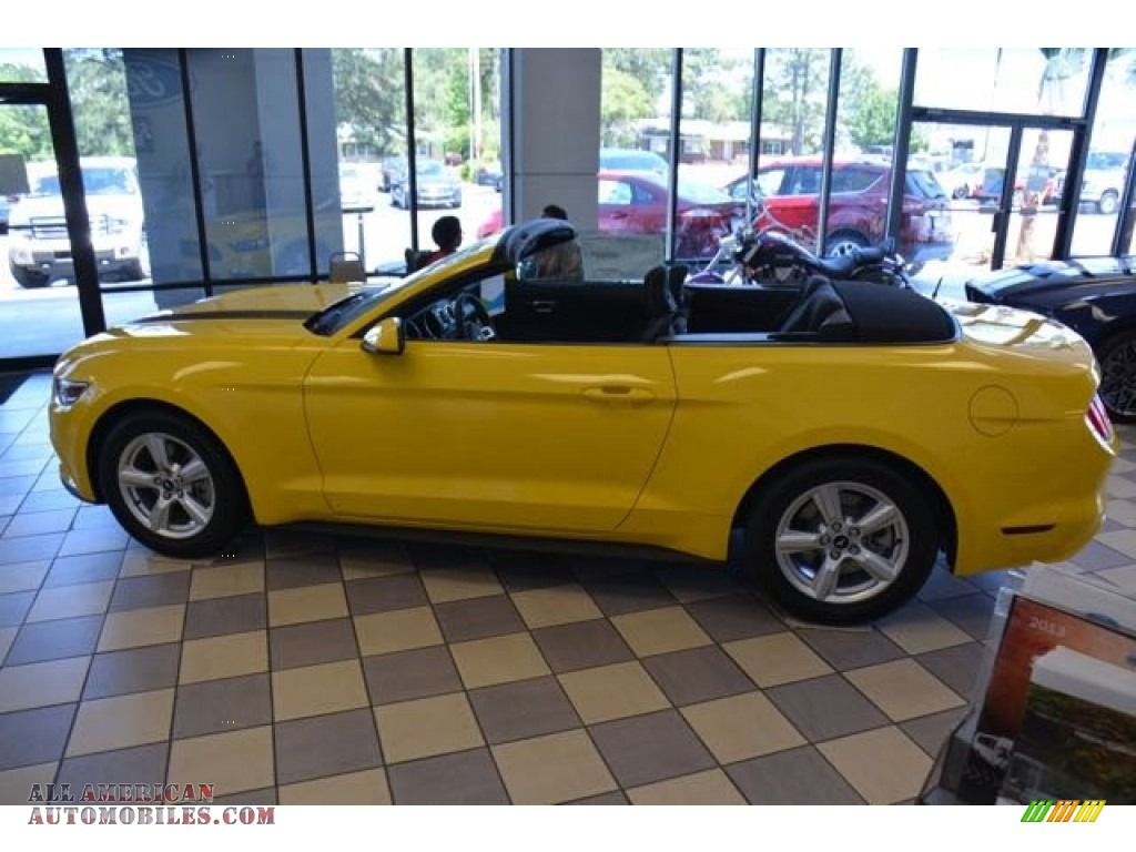 2015 Mustang V6 Convertible - Triple Yellow Tricoat / Ebony photo #8