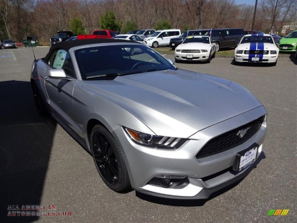 2015 Mustang EcoBoost Premium Convertible - Ingot Silver Metallic / Ebony photo #1