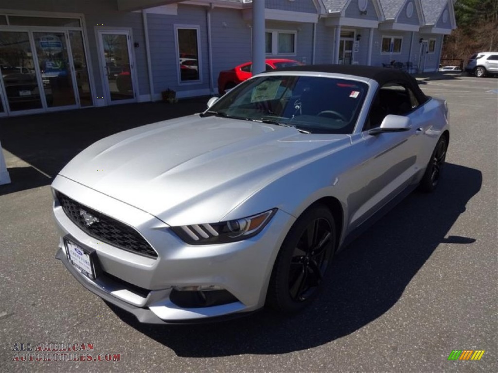 2015 Mustang EcoBoost Premium Convertible - Ingot Silver Metallic / Ebony photo #3