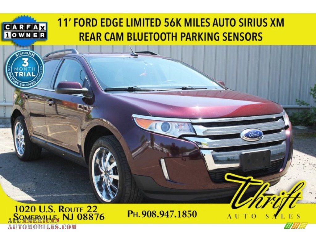 Bordeaux Reserve Red Metallic / Charcoal Black Ford Edge Limited AWD