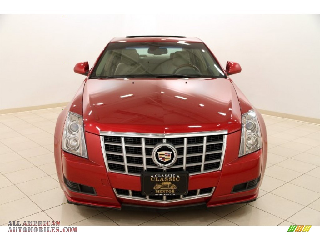2012 CTS 4 3.0 AWD Sedan - Crystal Red Tintcoat / Cashmere/Cocoa photo #2
