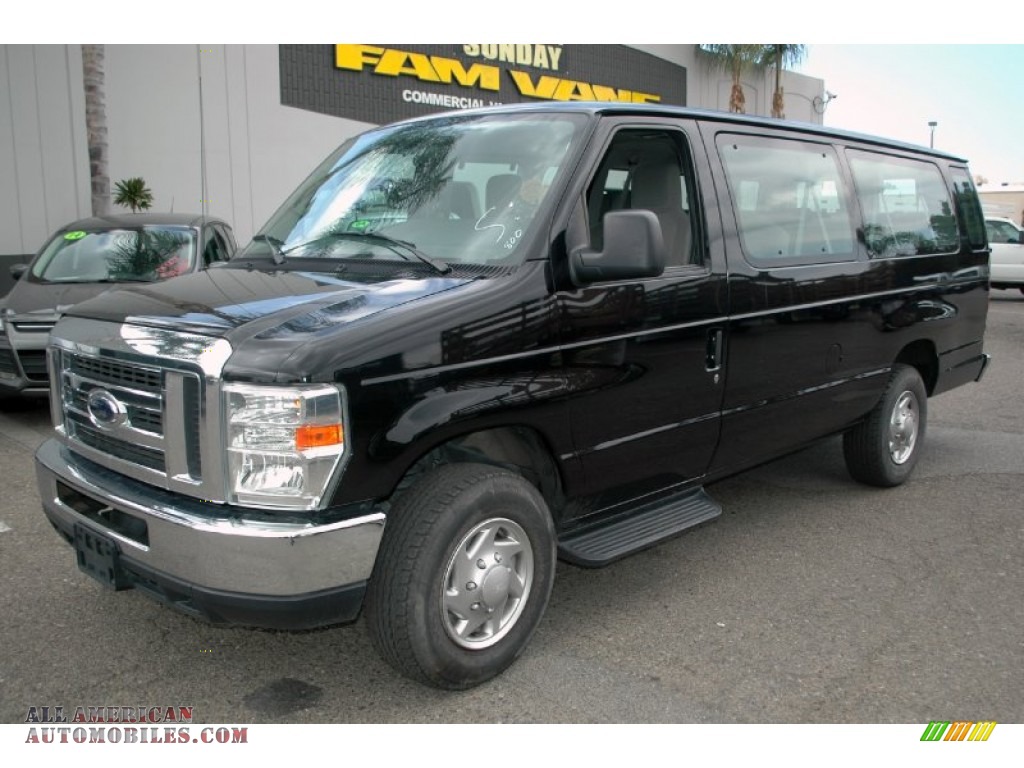 2013 E Series Van E350 XLT Extended Passenger - Black / Medium Flint photo #9