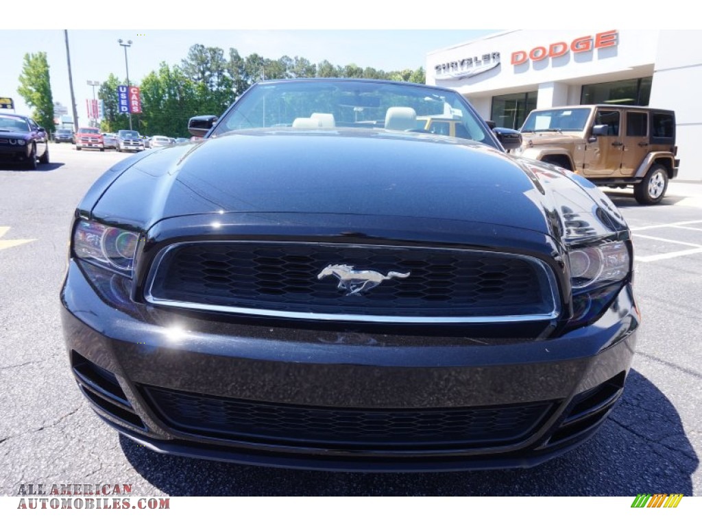 2014 Mustang V6 Premium Convertible - Black / Medium Stone photo #2