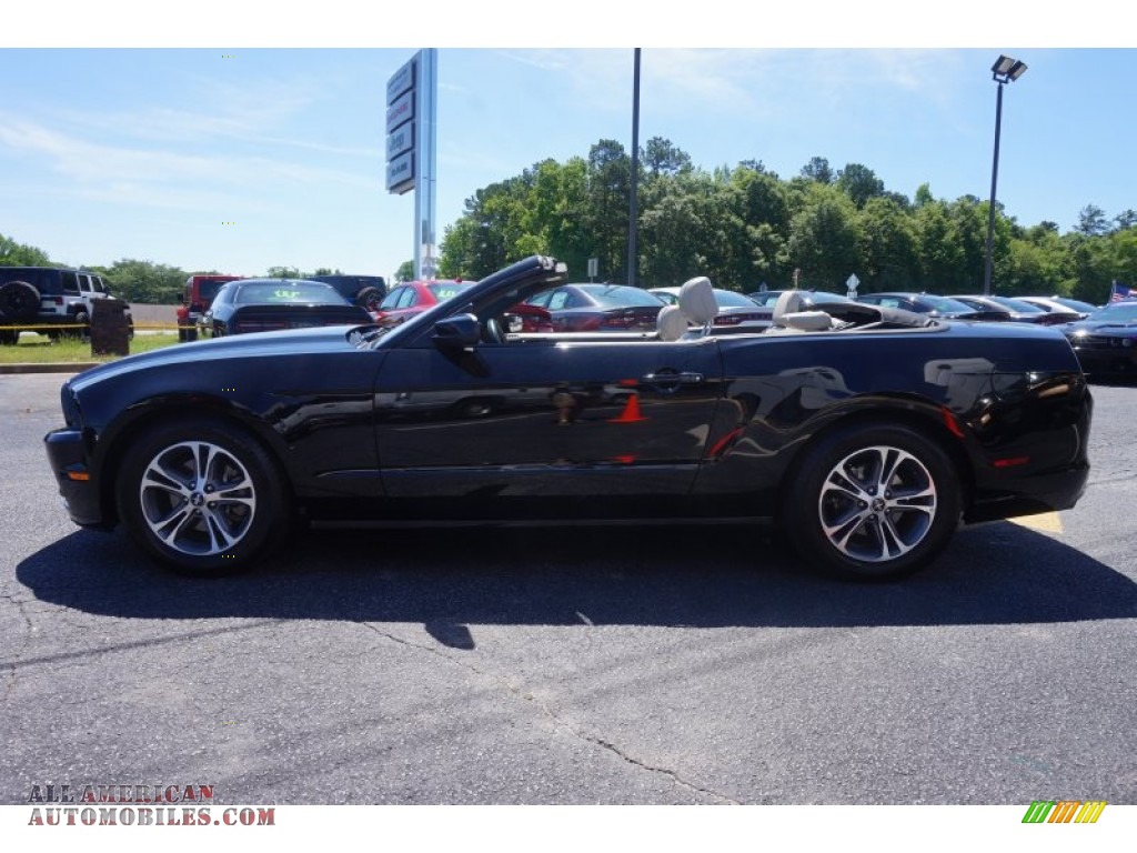 2014 Mustang V6 Premium Convertible - Black / Medium Stone photo #4