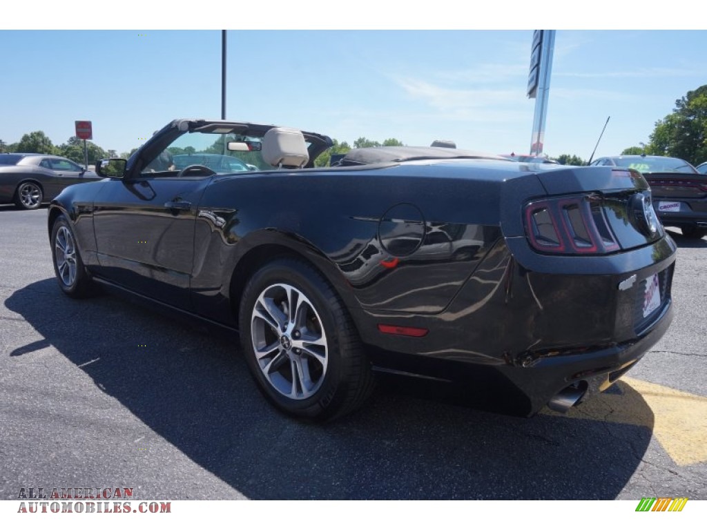 2014 Mustang V6 Premium Convertible - Black / Medium Stone photo #5
