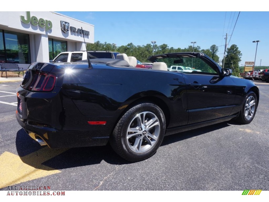 2014 Mustang V6 Premium Convertible - Black / Medium Stone photo #7