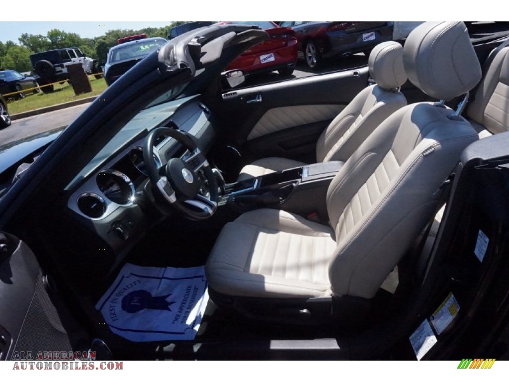2014 Mustang V6 Premium Convertible - Black / Medium Stone photo #9