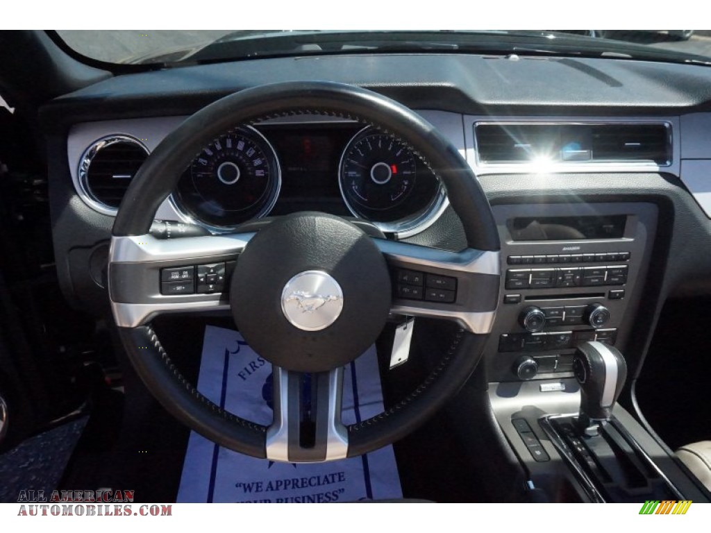 2014 Mustang V6 Premium Convertible - Black / Medium Stone photo #10