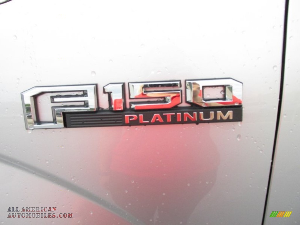 2015 F150 Platinum SuperCrew - Ingot Silver Metallic / Platinum Brunello photo #14