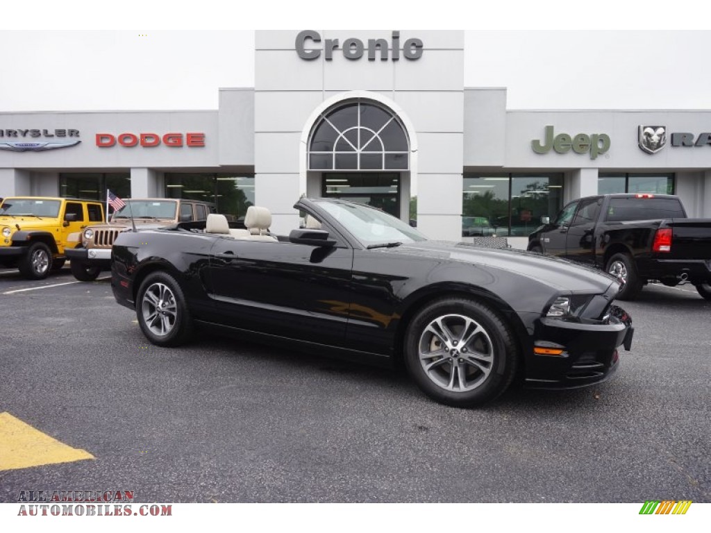 2014 Mustang V6 Premium Convertible - Black / Medium Stone photo #1