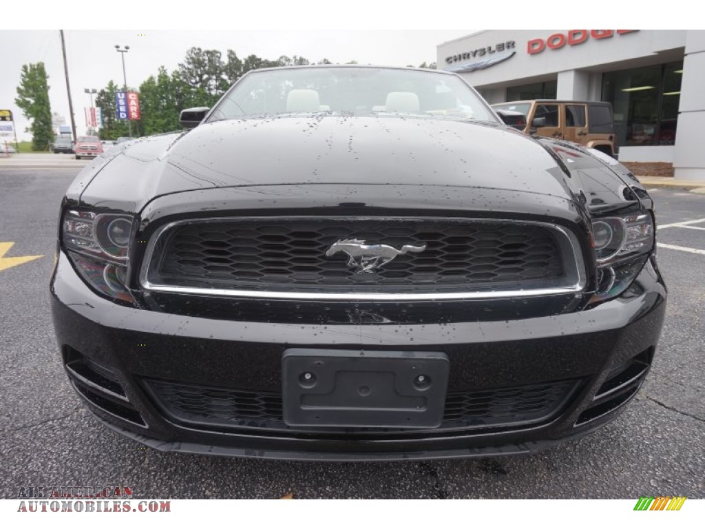 2014 Mustang V6 Premium Convertible - Black / Medium Stone photo #2