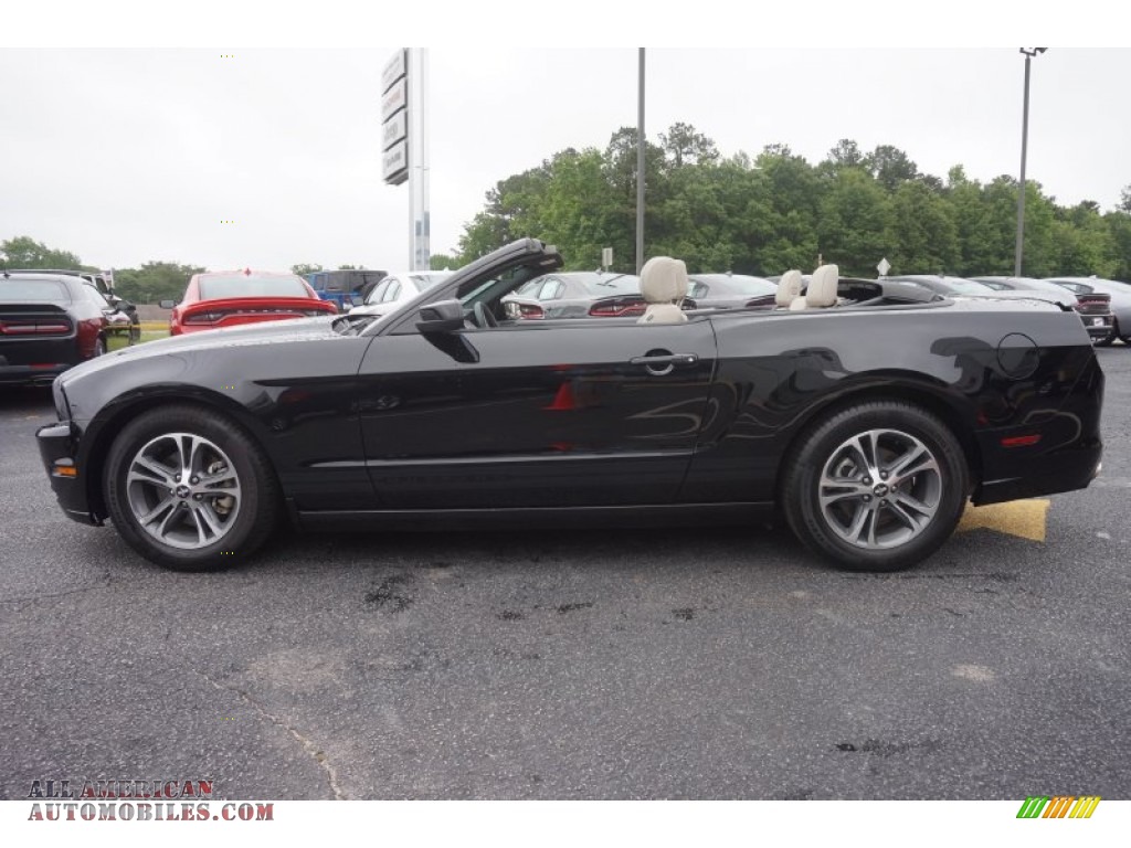 2014 Mustang V6 Premium Convertible - Black / Medium Stone photo #4