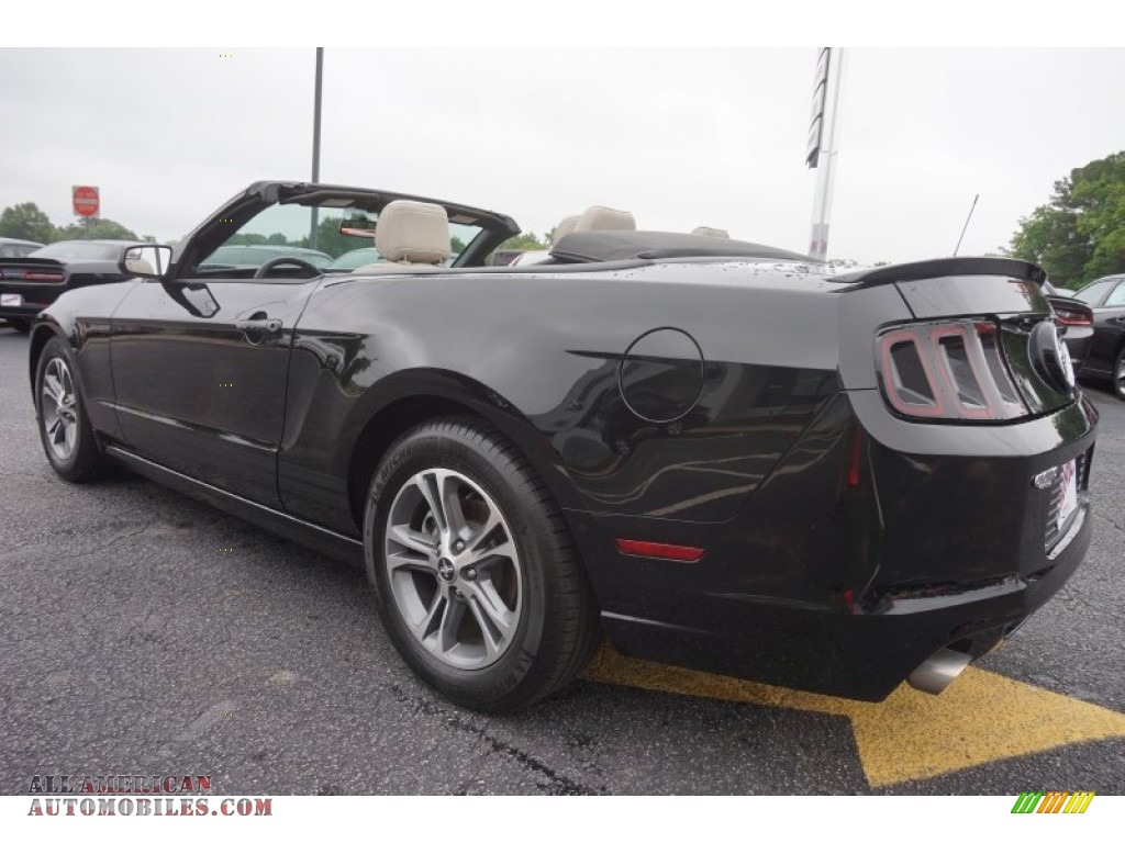 2014 Mustang V6 Premium Convertible - Black / Medium Stone photo #5