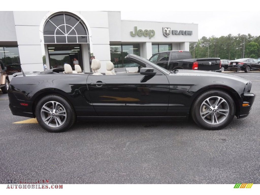 2014 Mustang V6 Premium Convertible - Black / Medium Stone photo #8