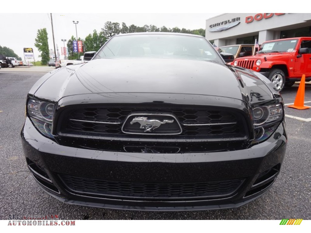 2014 Mustang V6 Premium Coupe - Black / Medium Stone photo #2