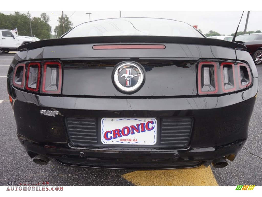 2014 Mustang V6 Premium Coupe - Black / Medium Stone photo #6