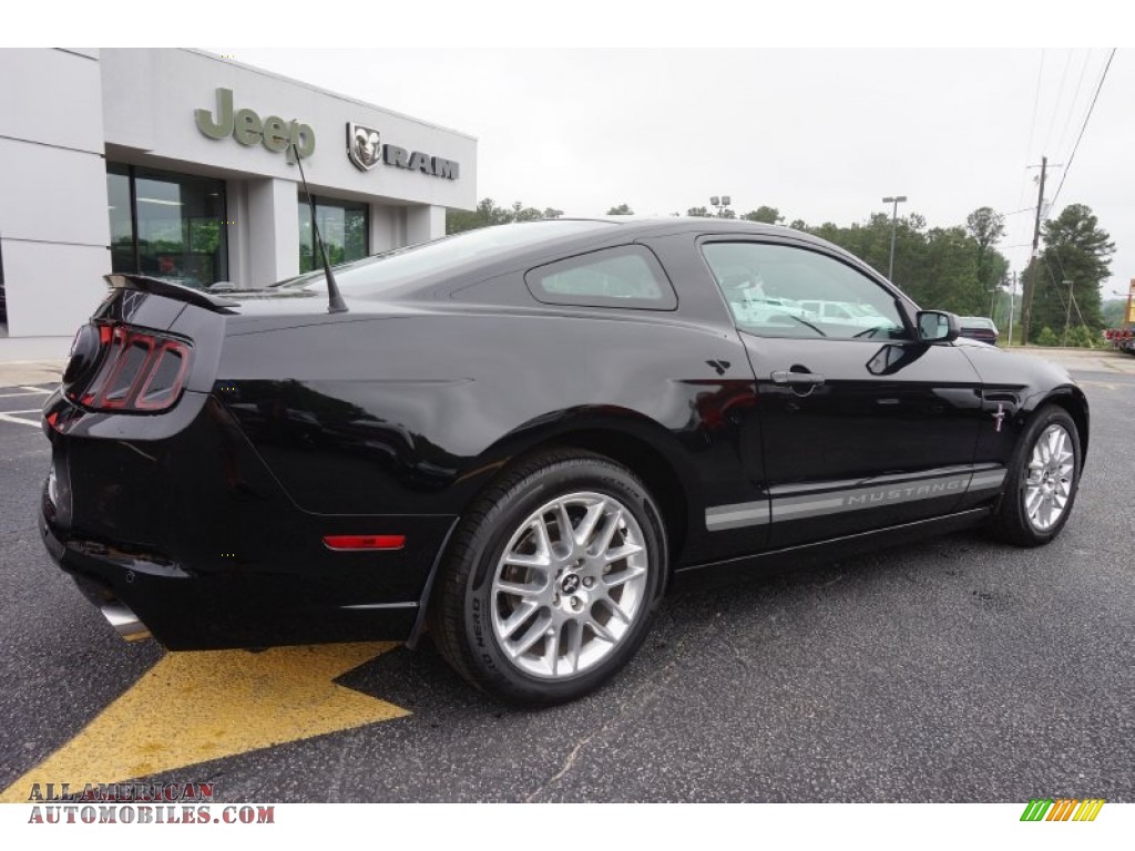 2014 Mustang V6 Premium Coupe - Black / Medium Stone photo #7