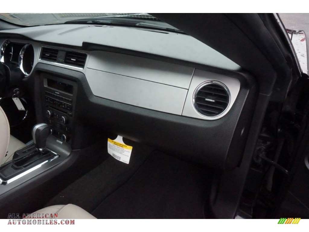 2014 Mustang V6 Premium Coupe - Black / Medium Stone photo #18