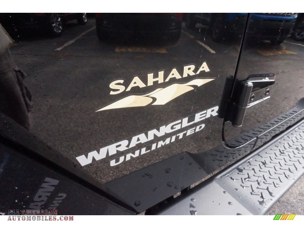2015 Wrangler Unlimited Sahara 4x4 - Black / Black/Dark Saddle photo #7