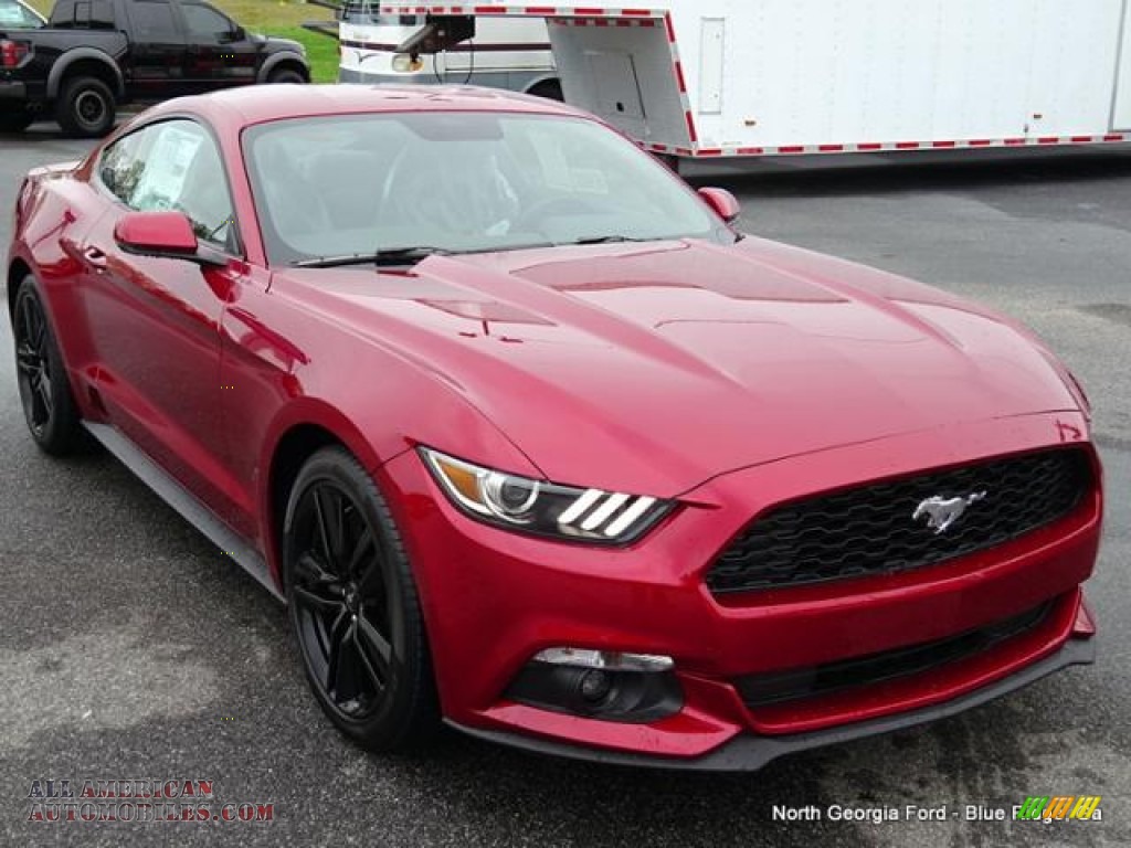 2015 Mustang EcoBoost Premium Coupe - Ruby Red Metallic / Red Line Recaro Sport Seats photo #7