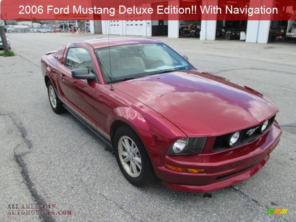 2007 Mustang V6 Premium Coupe - Redfire Metallic / Medium Parchment photo #1