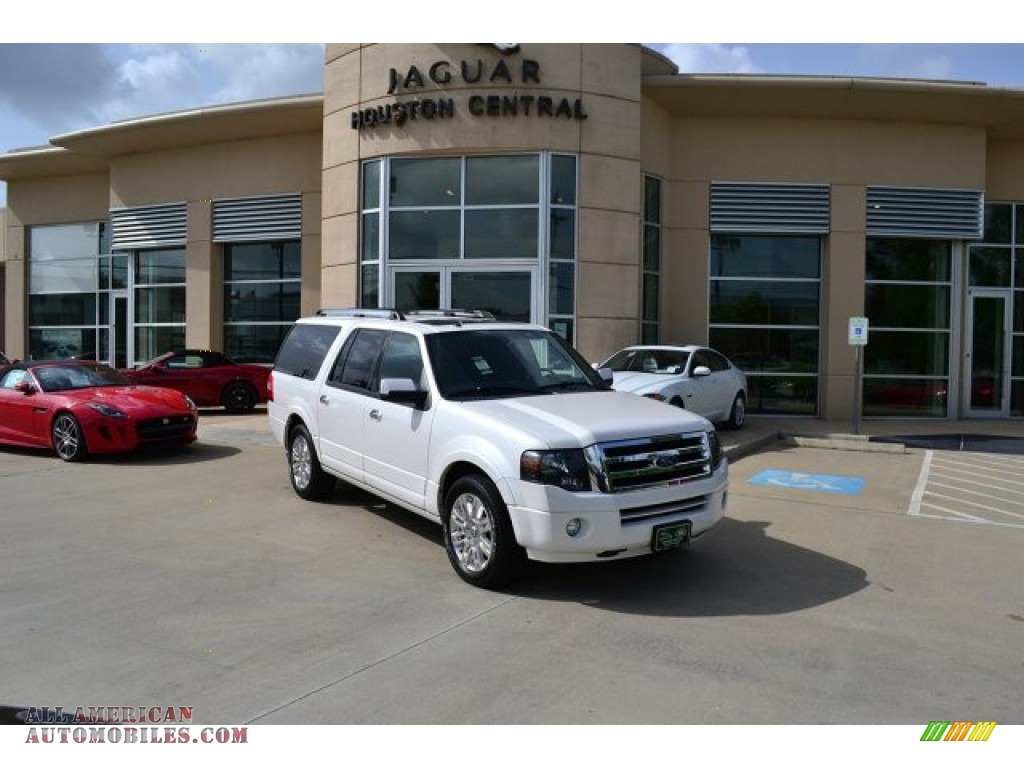 White Platinum Tri-Coat / Charcoal Black Ford Expedition EL Limited