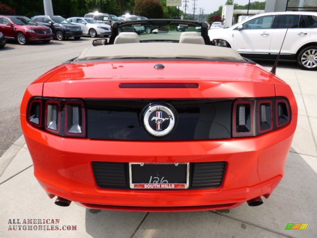 2014 Mustang V6 Premium Convertible - Race Red / Medium Stone photo #4