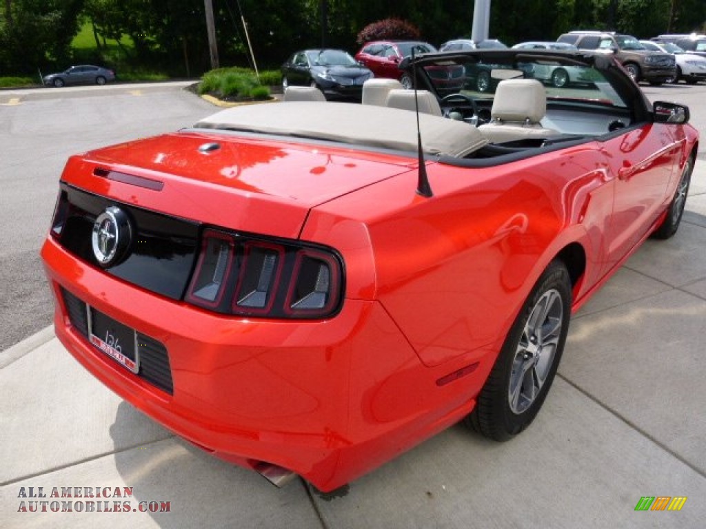 2014 Mustang V6 Premium Convertible - Race Red / Medium Stone photo #5