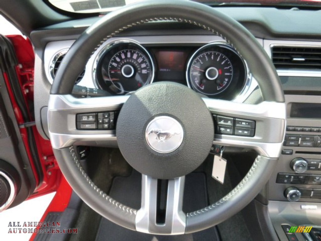 2014 Mustang V6 Premium Convertible - Race Red / Medium Stone photo #20