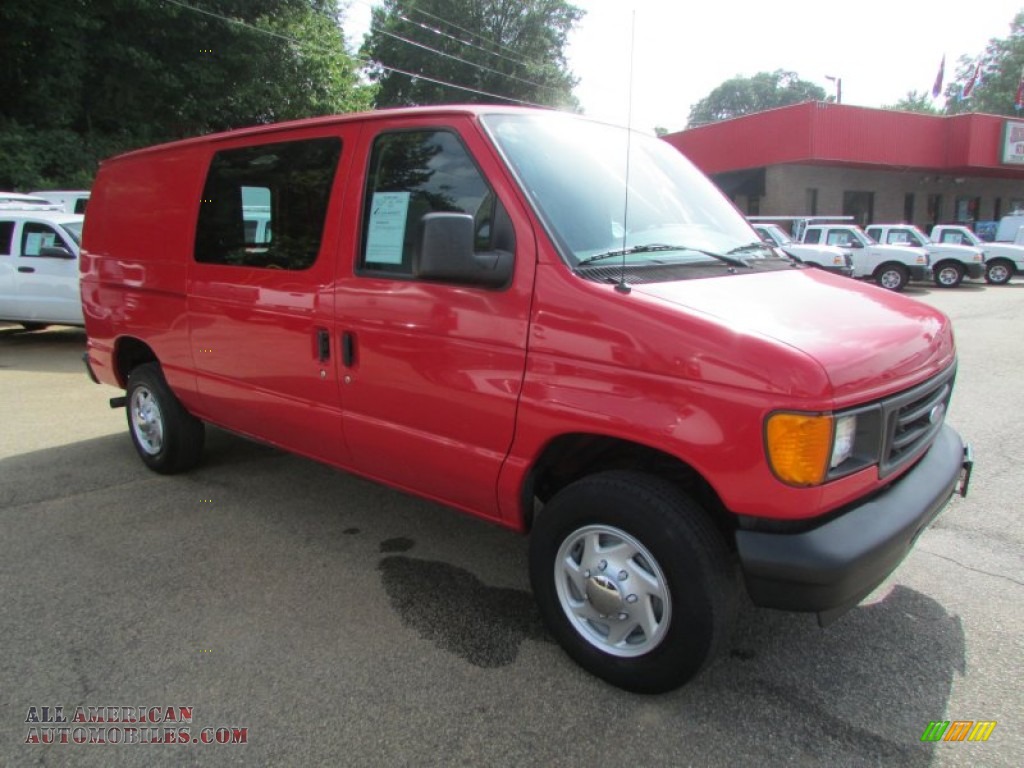2006 E Series Van E250 Commercial - Vermillion Red / Medium Flint Grey photo #8