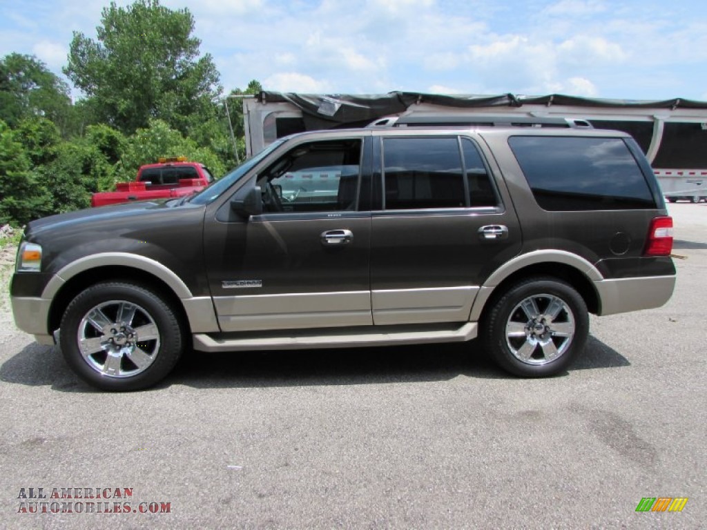 Stone Green Metallic / Charcoal Black/Camel Ford Expedition Eddie Bauer 4x4