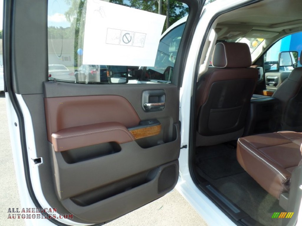 2015 Silverado 3500HD High Country Crew Cab Dual Rear Wheel 4x4 - Summit White / High Country Saddle photo #55