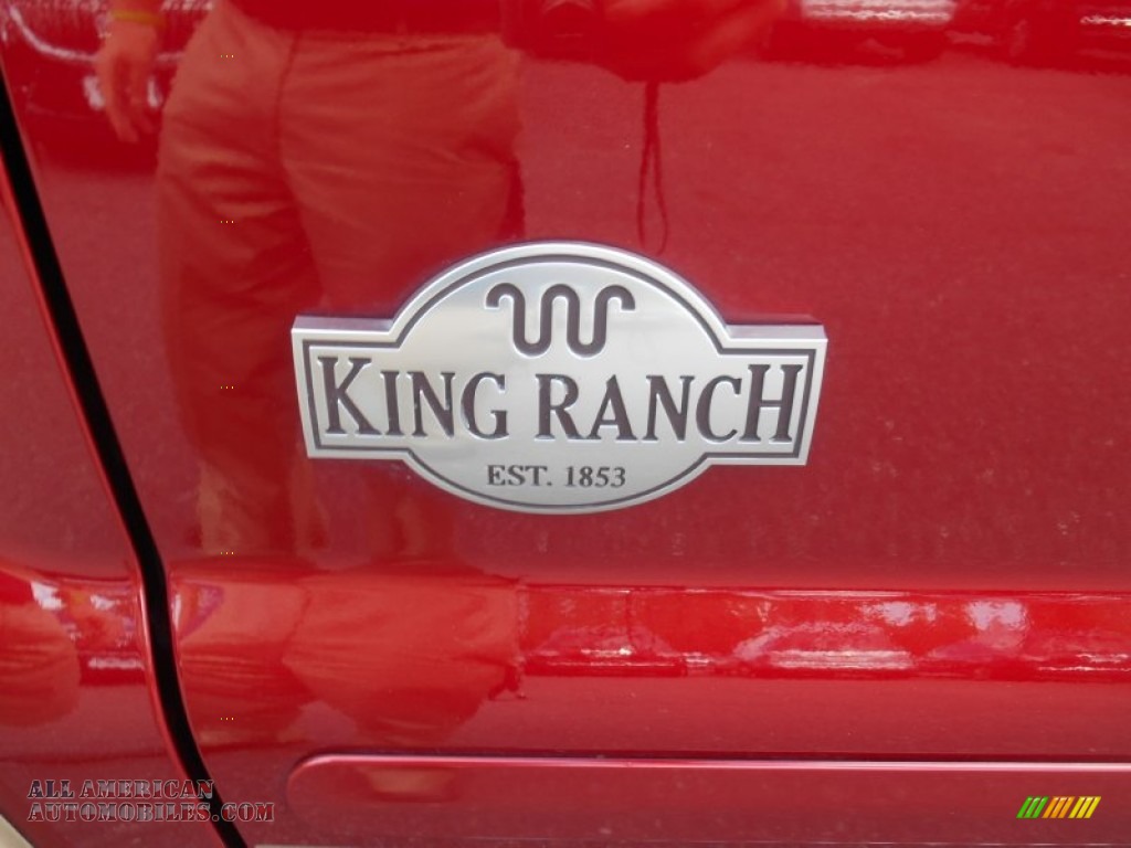 2014 F350 Super Duty King Ranch Crew Cab 4x4 - Vermillion Red / Adobe photo #12