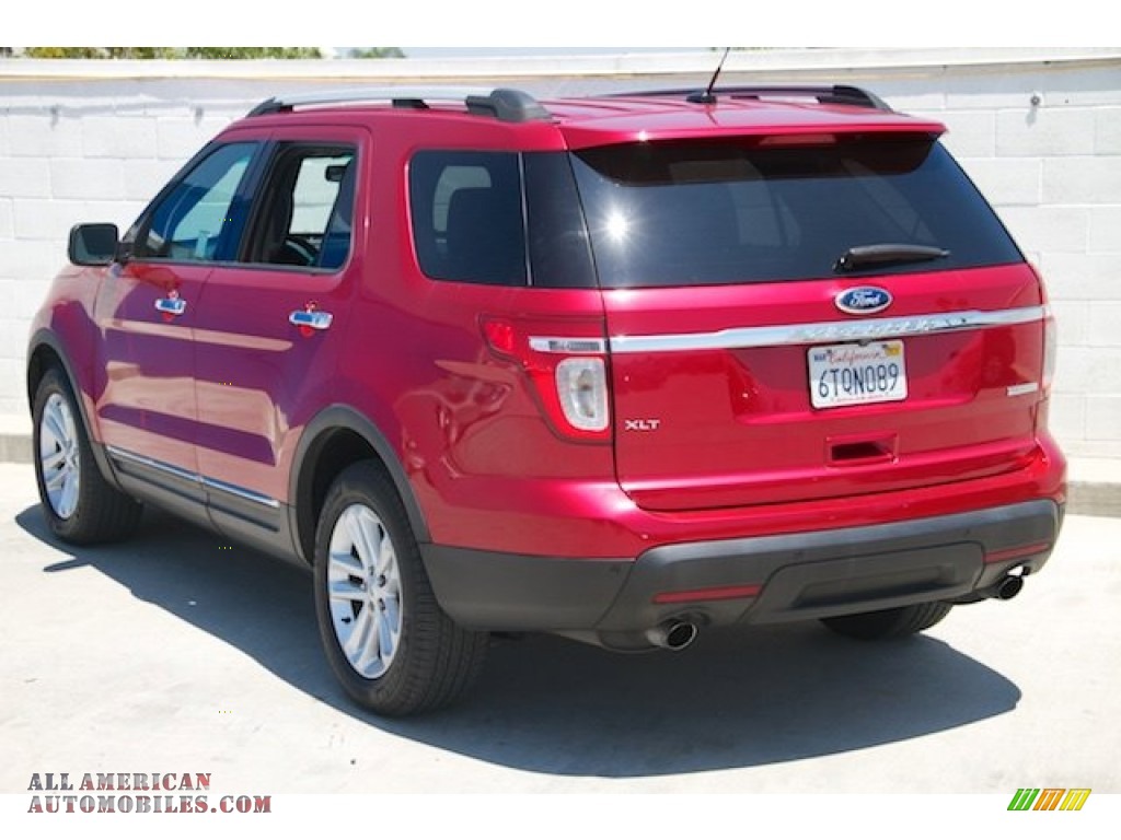2012 Explorer XLT EcoBoost - Red Candy Metallic / Charcoal Black photo #2