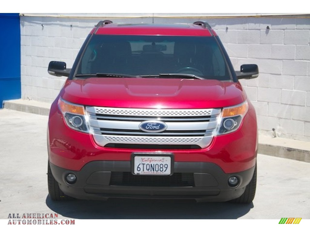 2012 Explorer XLT EcoBoost - Red Candy Metallic / Charcoal Black photo #7