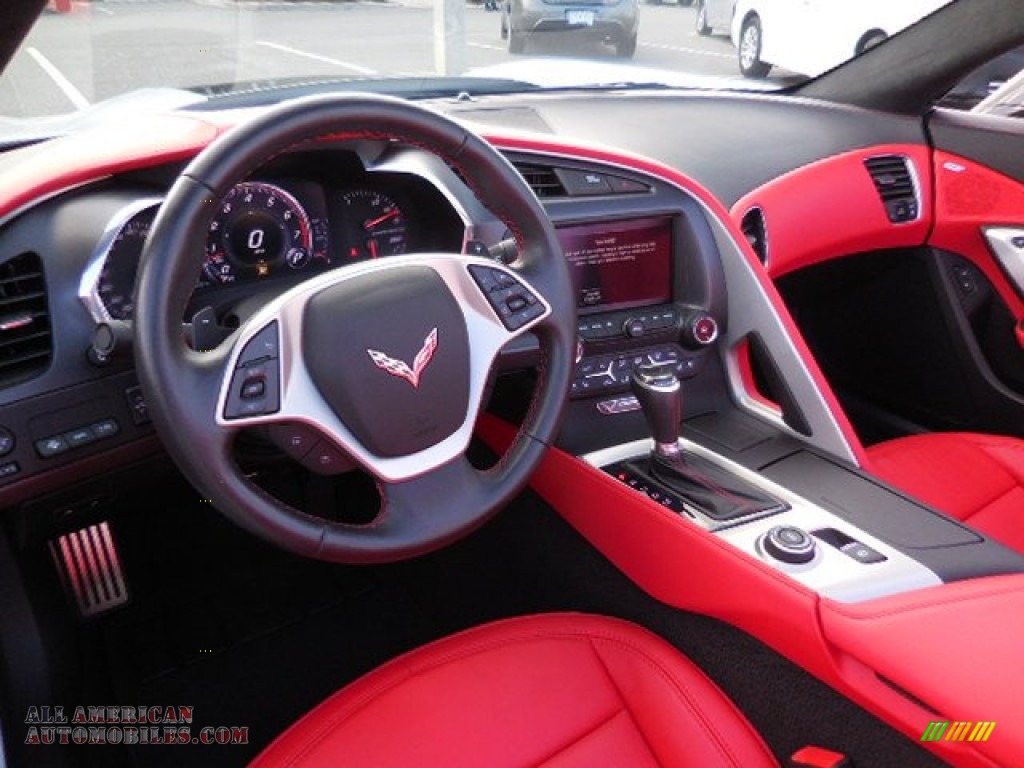 2015 Corvette Stingray Convertible - Arctic White / Adrenaline Red photo #5