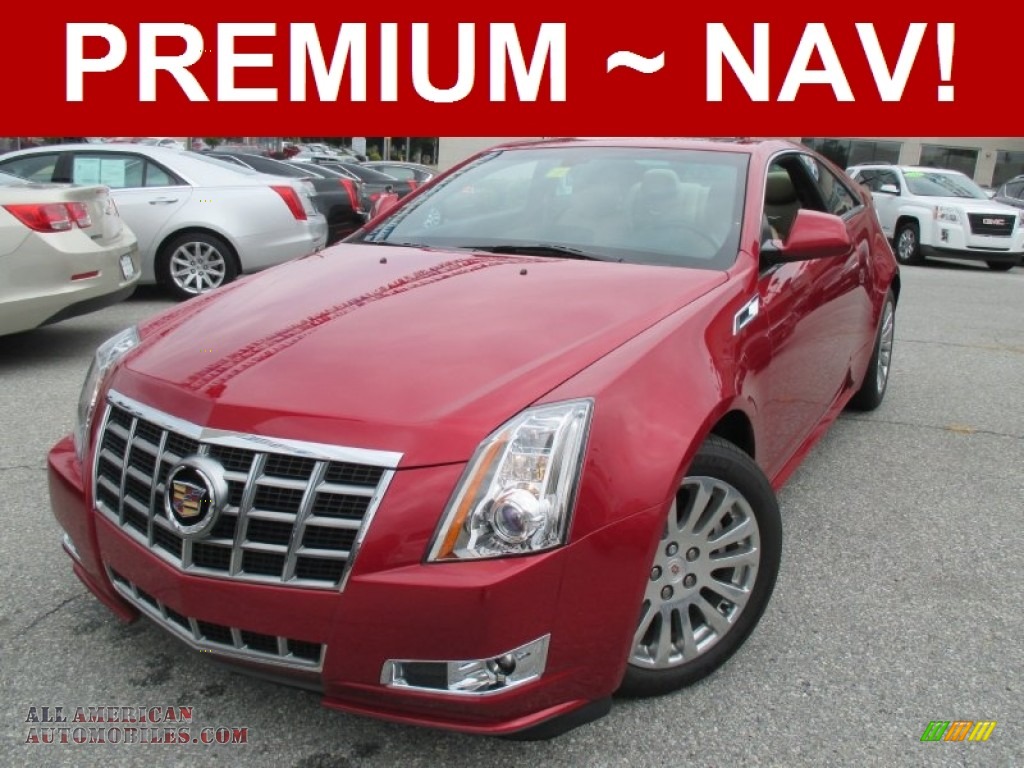 2012 CTS Coupe - Crystal Red Tintcoat / Cashmere/Cocoa photo #1