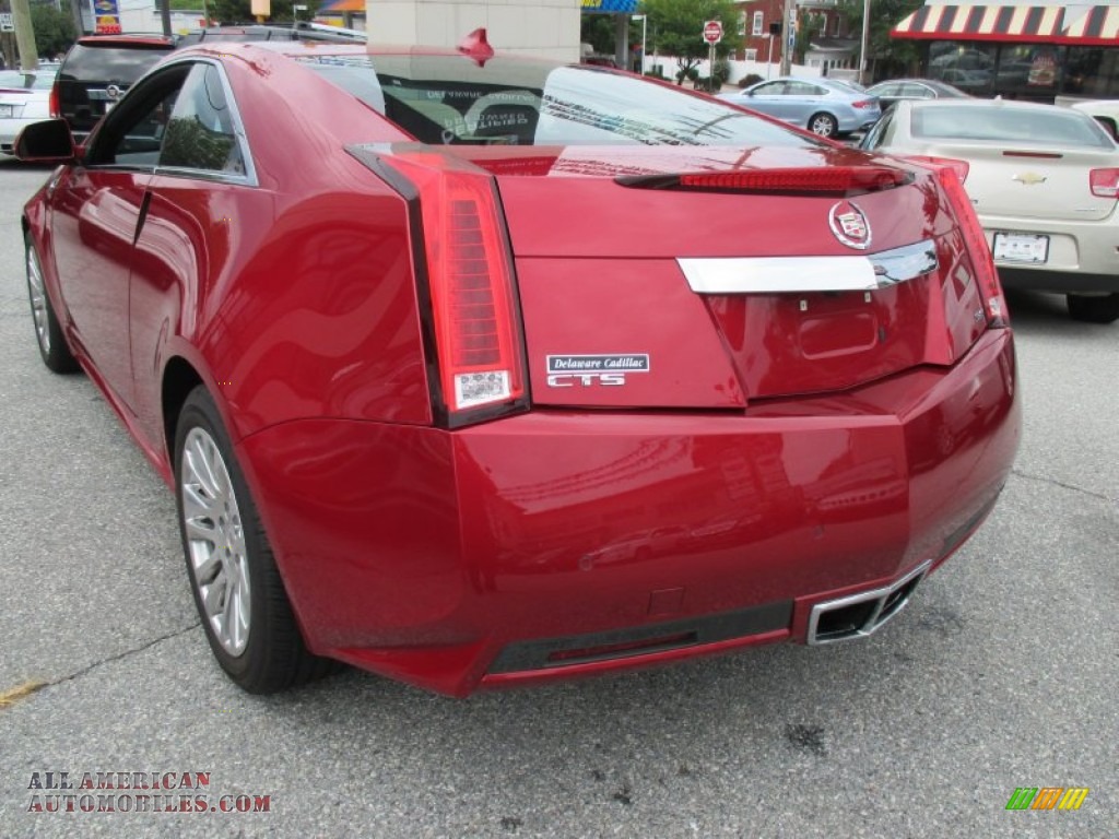 2012 CTS Coupe - Crystal Red Tintcoat / Cashmere/Cocoa photo #4