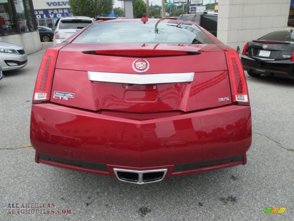 2012 CTS Coupe - Crystal Red Tintcoat / Cashmere/Cocoa photo #5