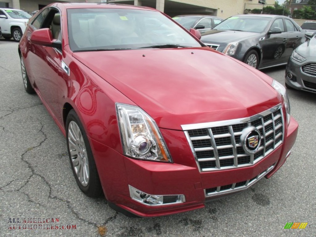 2012 CTS Coupe - Crystal Red Tintcoat / Cashmere/Cocoa photo #8