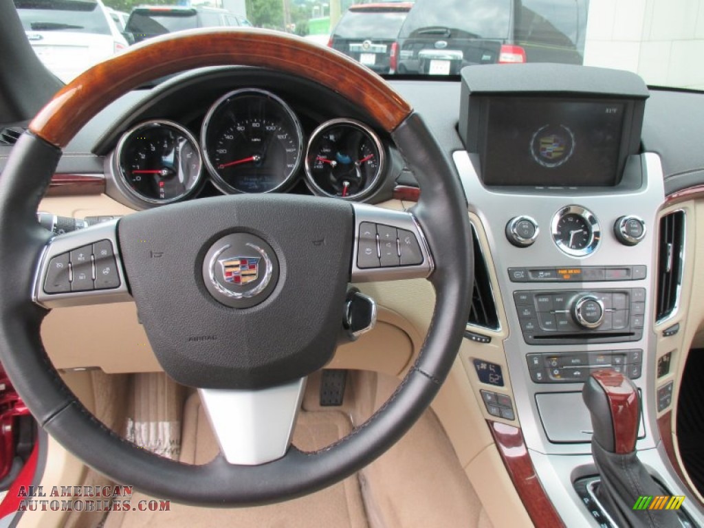 2012 CTS Coupe - Crystal Red Tintcoat / Cashmere/Cocoa photo #12