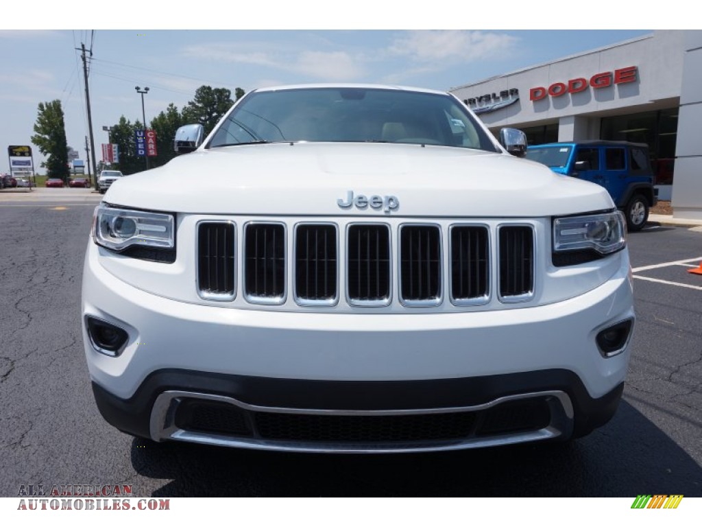 2015 Grand Cherokee Limited - Bright White / Black/Light Frost Beige photo #2