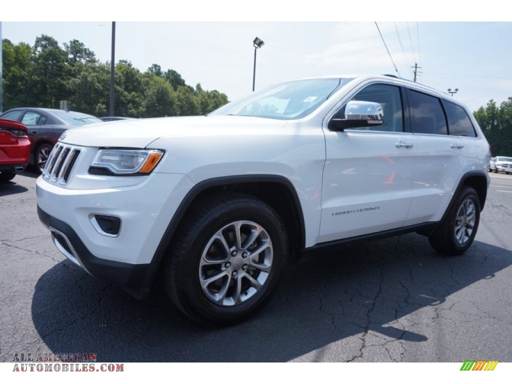 2015 Grand Cherokee Limited - Bright White / Black/Light Frost Beige photo #3