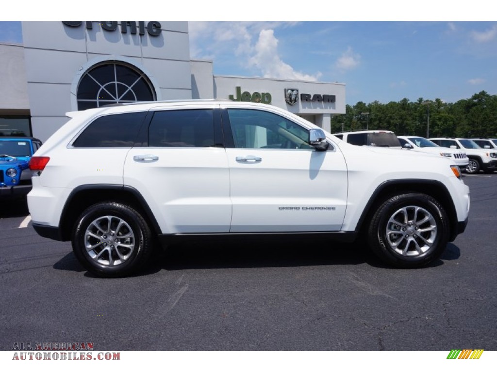 2015 Grand Cherokee Limited - Bright White / Black/Light Frost Beige photo #8