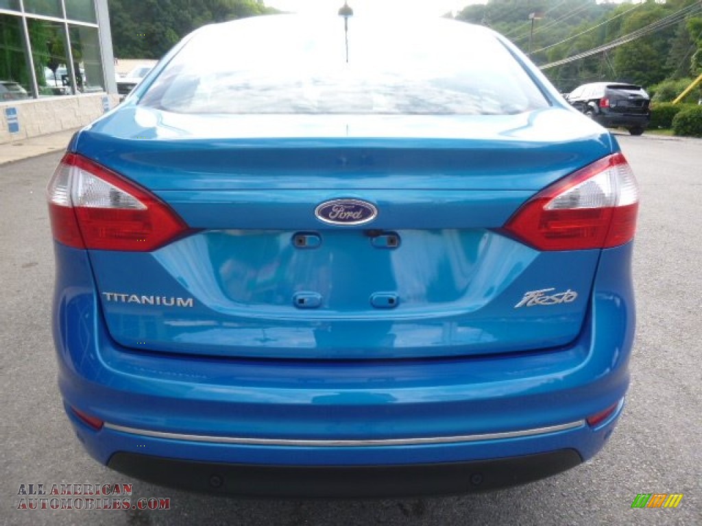 2015 Fiesta Titanium Sedan - Blue Candy Metallic / Charcoal Black photo #6
