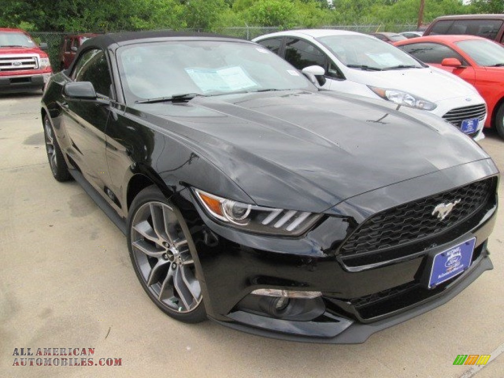 2015 Mustang EcoBoost Premium Convertible - Black / Ebony photo #1