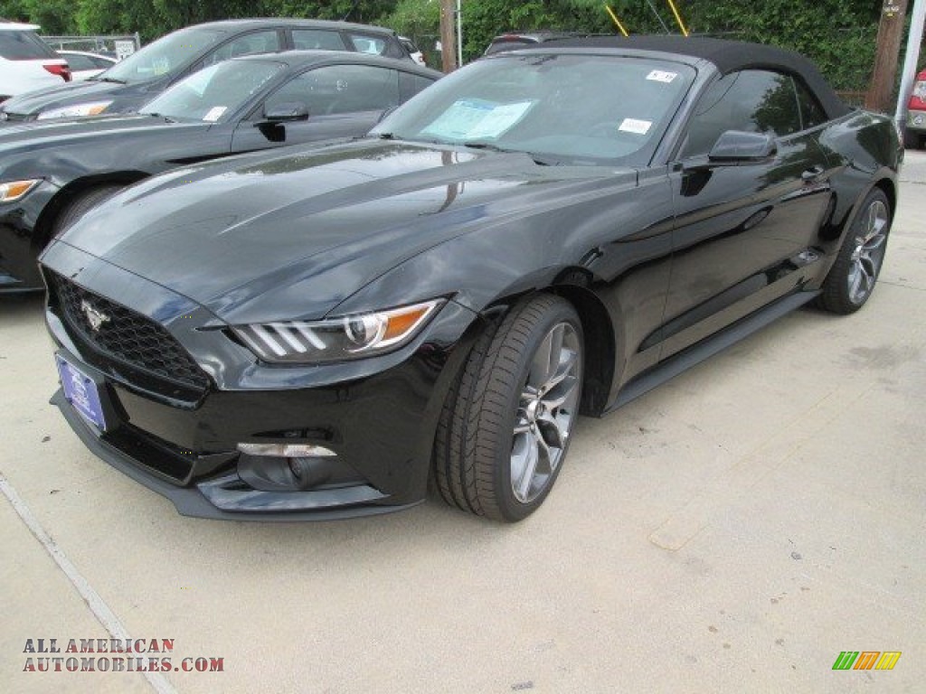2015 Mustang EcoBoost Premium Convertible - Black / Ebony photo #11