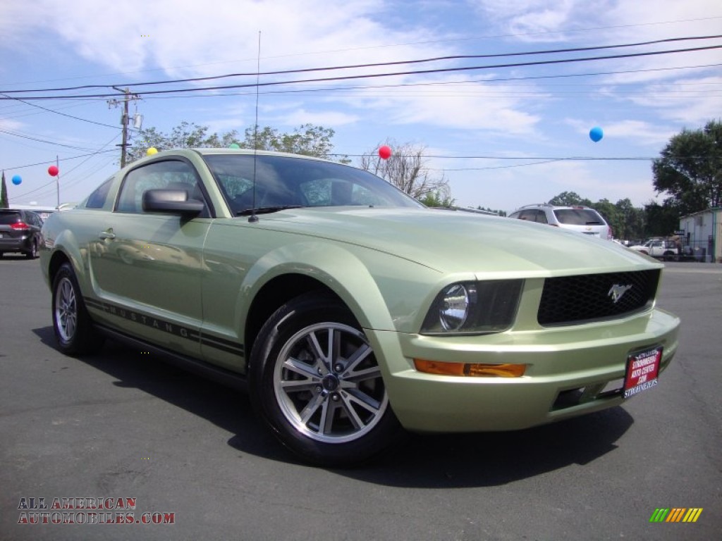 Legend Lime Metallic / Dark Charcoal Ford Mustang V6 Deluxe Coupe